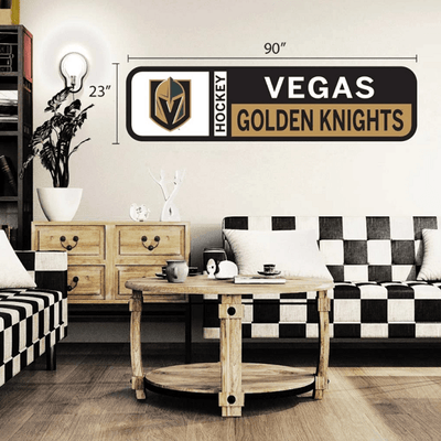 Vegas Golden Knights Hockey Repositional Wall Decal, 90x23 Inch