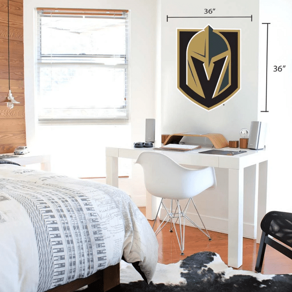Vegas Golden Knights Large Primary Logo Repositional Wall Decal, 36x36 Inch