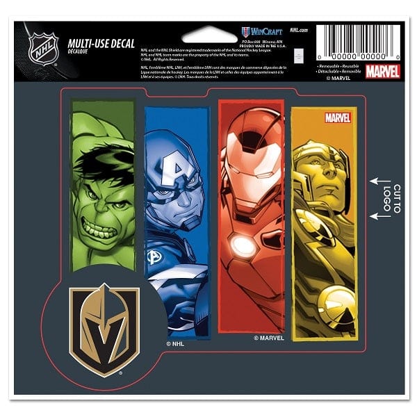 Vegas Golden Knights Marvel Avengers Decal, 5x6 Inch