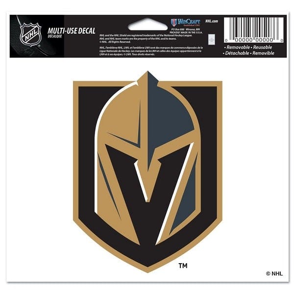 Vegas Golden Knights Multi-Use Decal, 5x6 Inch