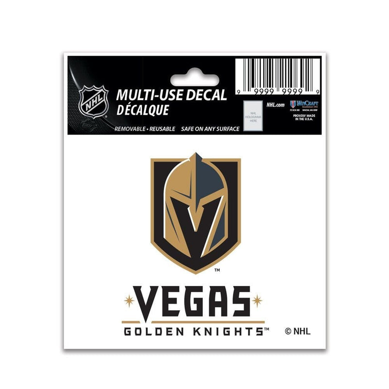 Vegas Golden Knights Multi Use Logo Wordmark Decal, 3x4 Inch