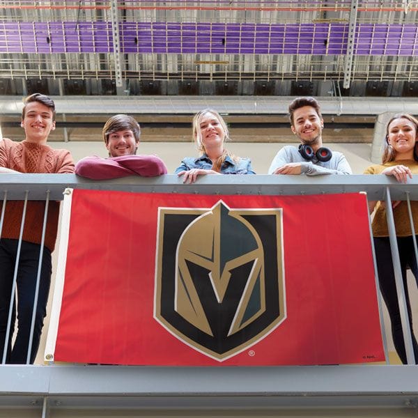 Vegas Golden Knights Red Primary Logo Deluxe Flag