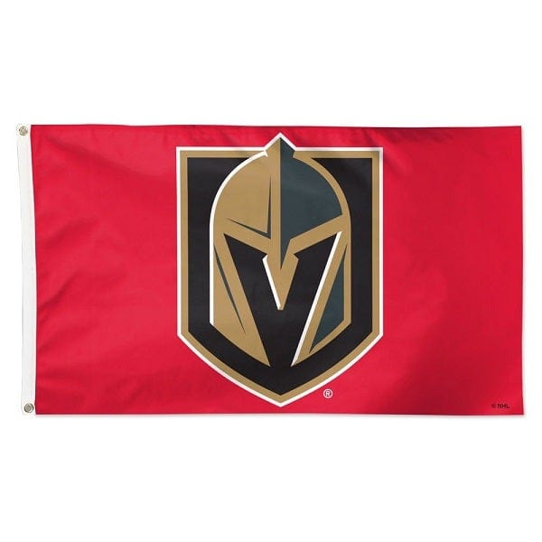 Vegas Golden Knights Red Primary Logo Deluxe Flag