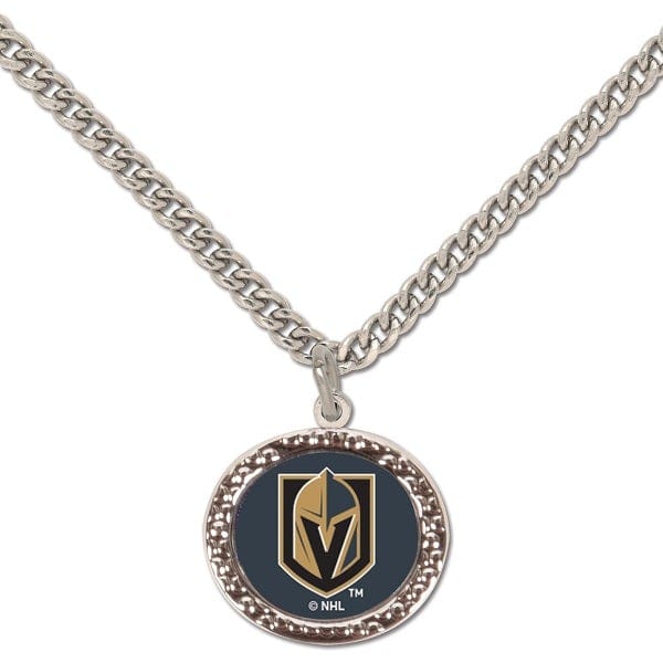 Vegas Golden Knights Round Charm Pendant Necklace