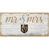 Vegas Golden Knights Script "Mr. & Mrs." Wooden Sign