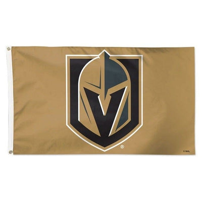 Vegas Golden Knights Tan Primary Logo Deluxe Flag