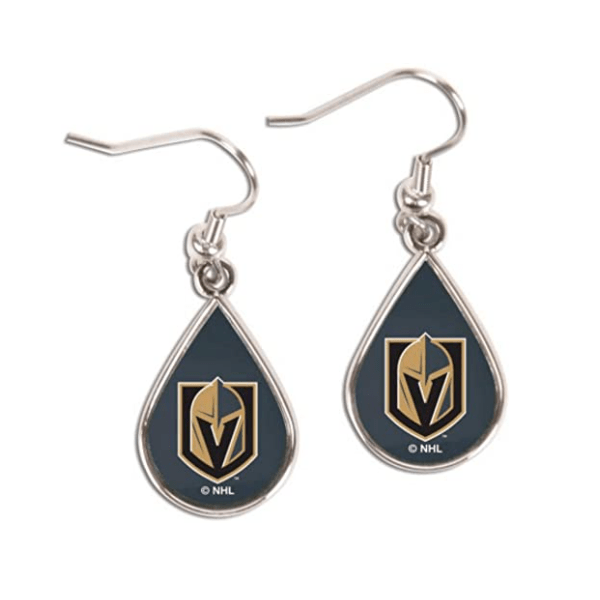 Vegas Golden Knights Teardrop Dangle Earrings