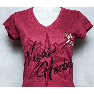 Vegas Golden Knights Women's Alt Logo V-Neck Shirt