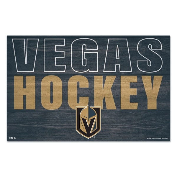 "Vegas Hockey" Wood Sign, 11x17 Inch