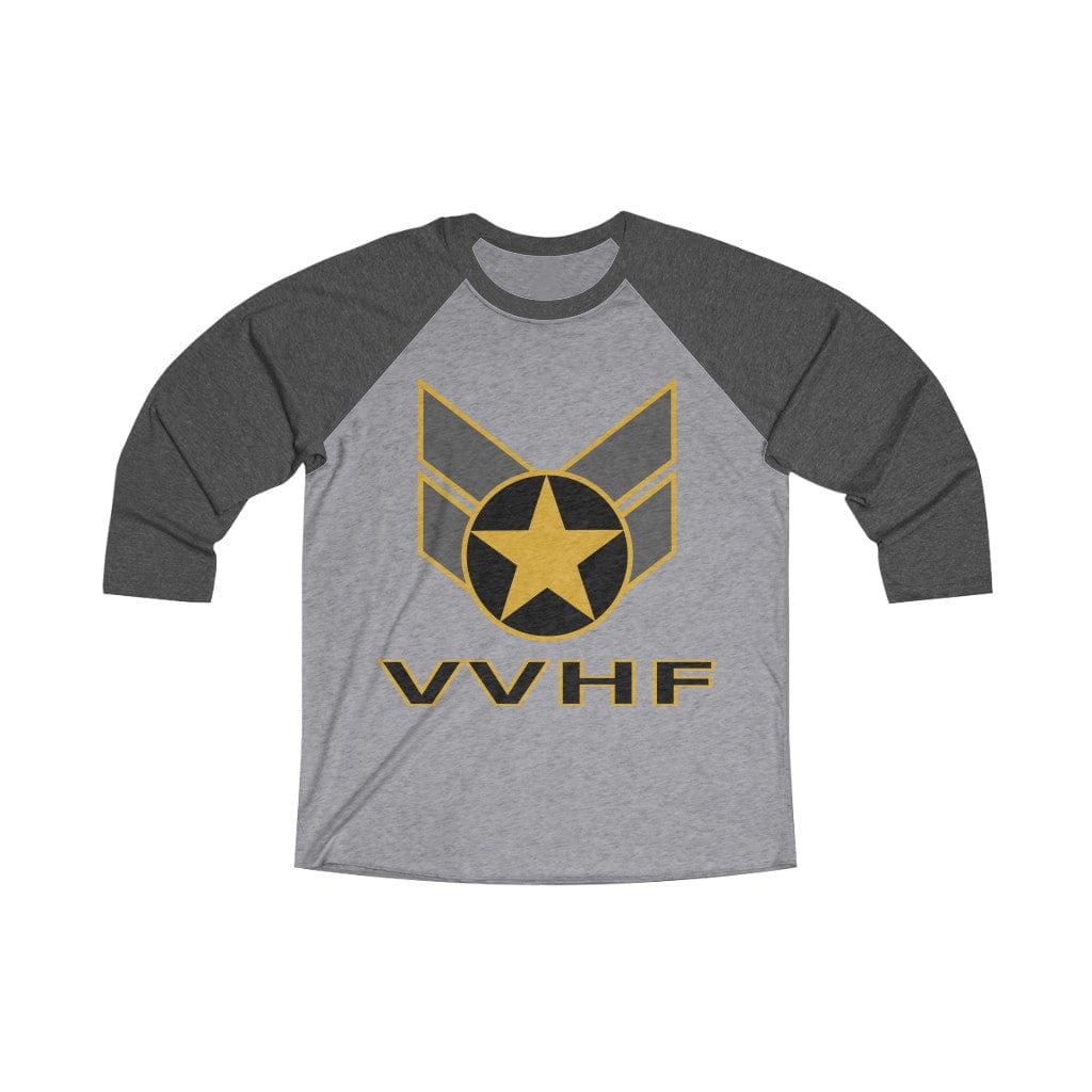 Long-sleeve Vegas Veteran's Foundation Hockey Unisex Fit Tri-Blend 3/4 Sleeve Raglan Tee