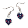 Washington Capitals 3D Heart Dangle Earrings