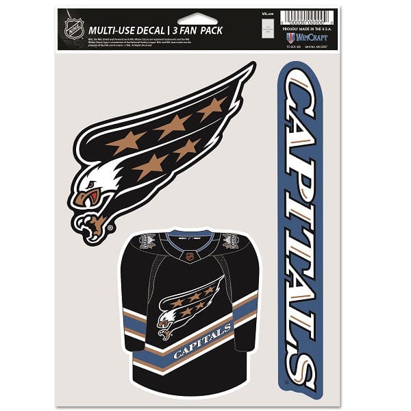 Washington Capitals Special Edition Multi-Use Decal, 3 Pack