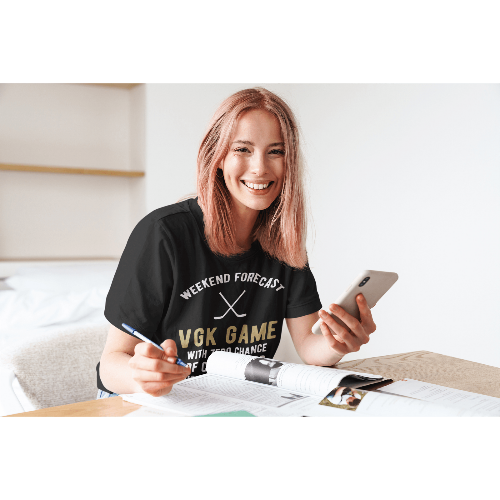 T-Shirt "Weekend Forecast VGK Game" Unisex Jersey Tee