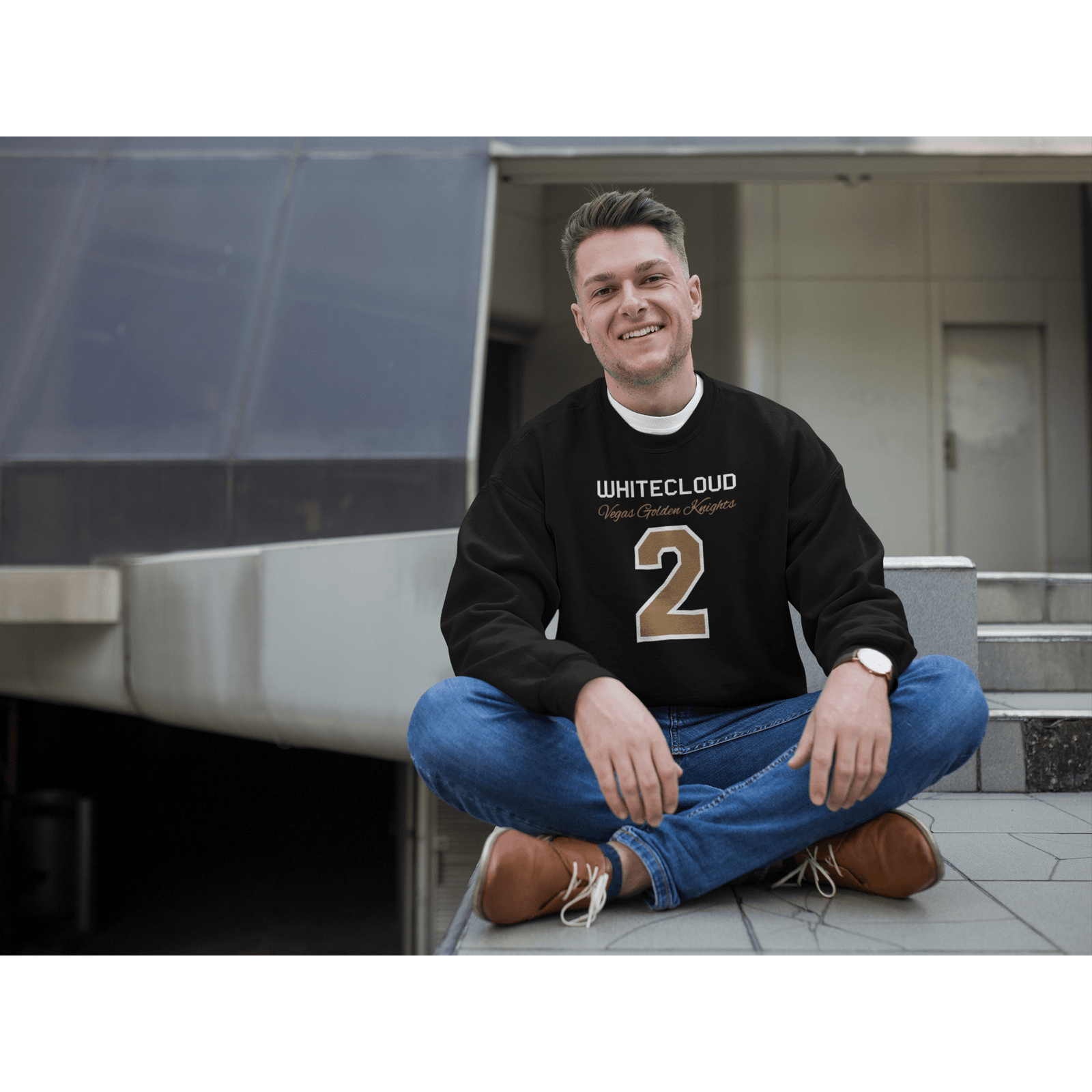 Sweatshirt Whitecloud 2 Vegas Golden Knights Unisex Crewneck Sweatshirt