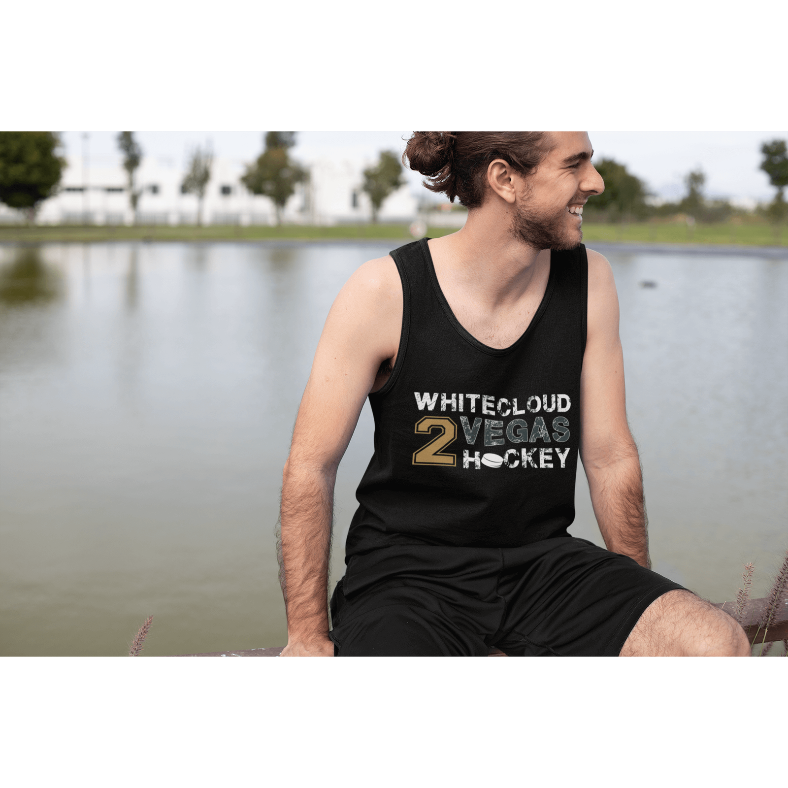 Tank Top Whitecloud 2 Vegas Hockey Unisex Jersey Tank Top