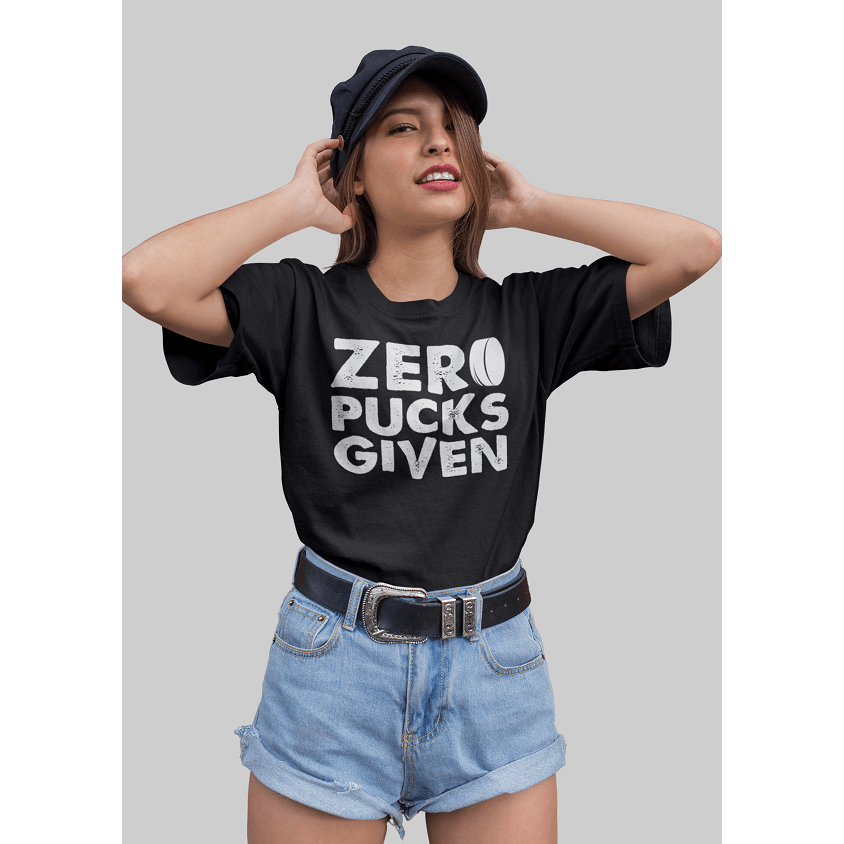 T-Shirt "Zero Pucks Given" Unisex Jersey Tee